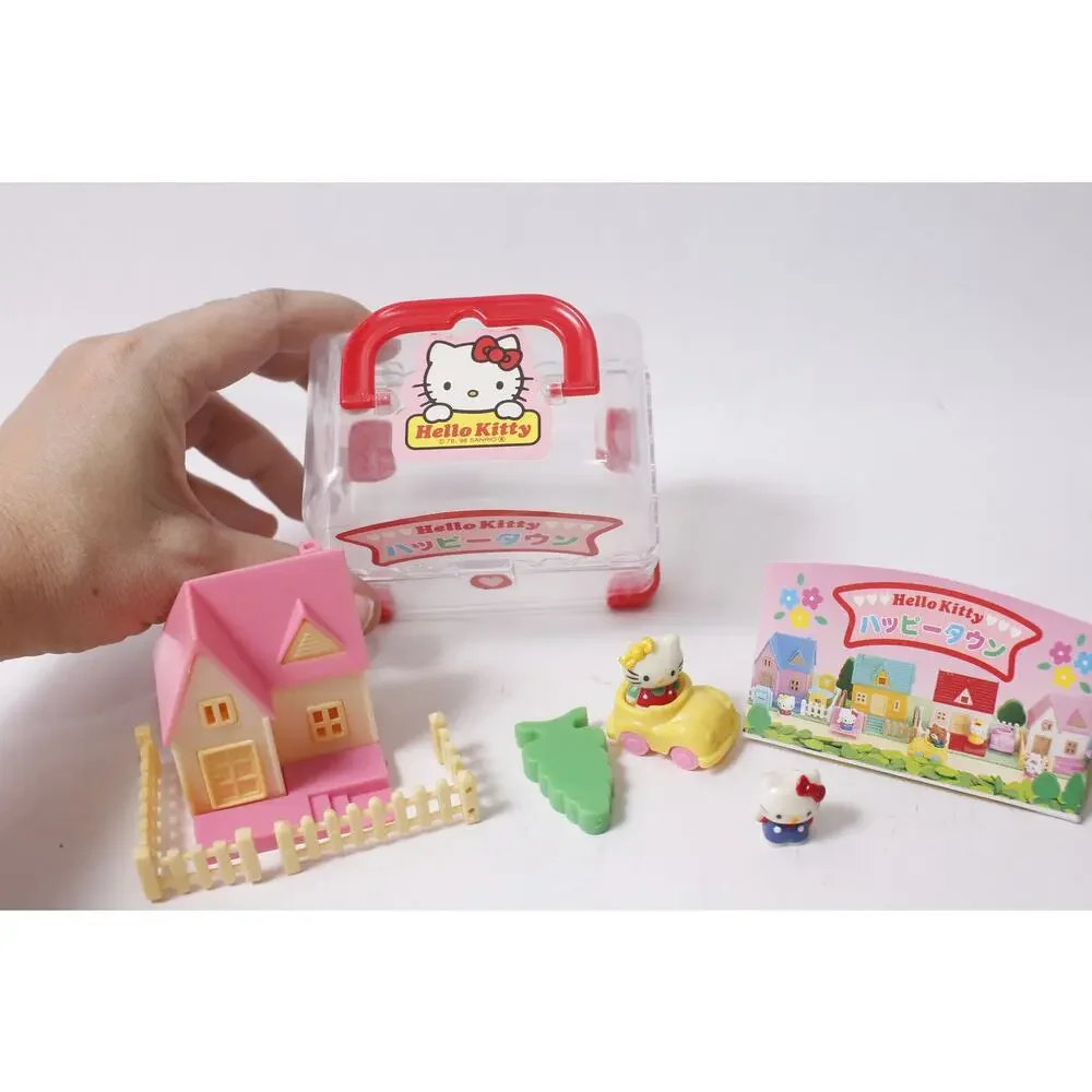 1998 Sanrio Hello Kitty Happy Town Small Playset w Carry Case ~ 260817-WH 1014